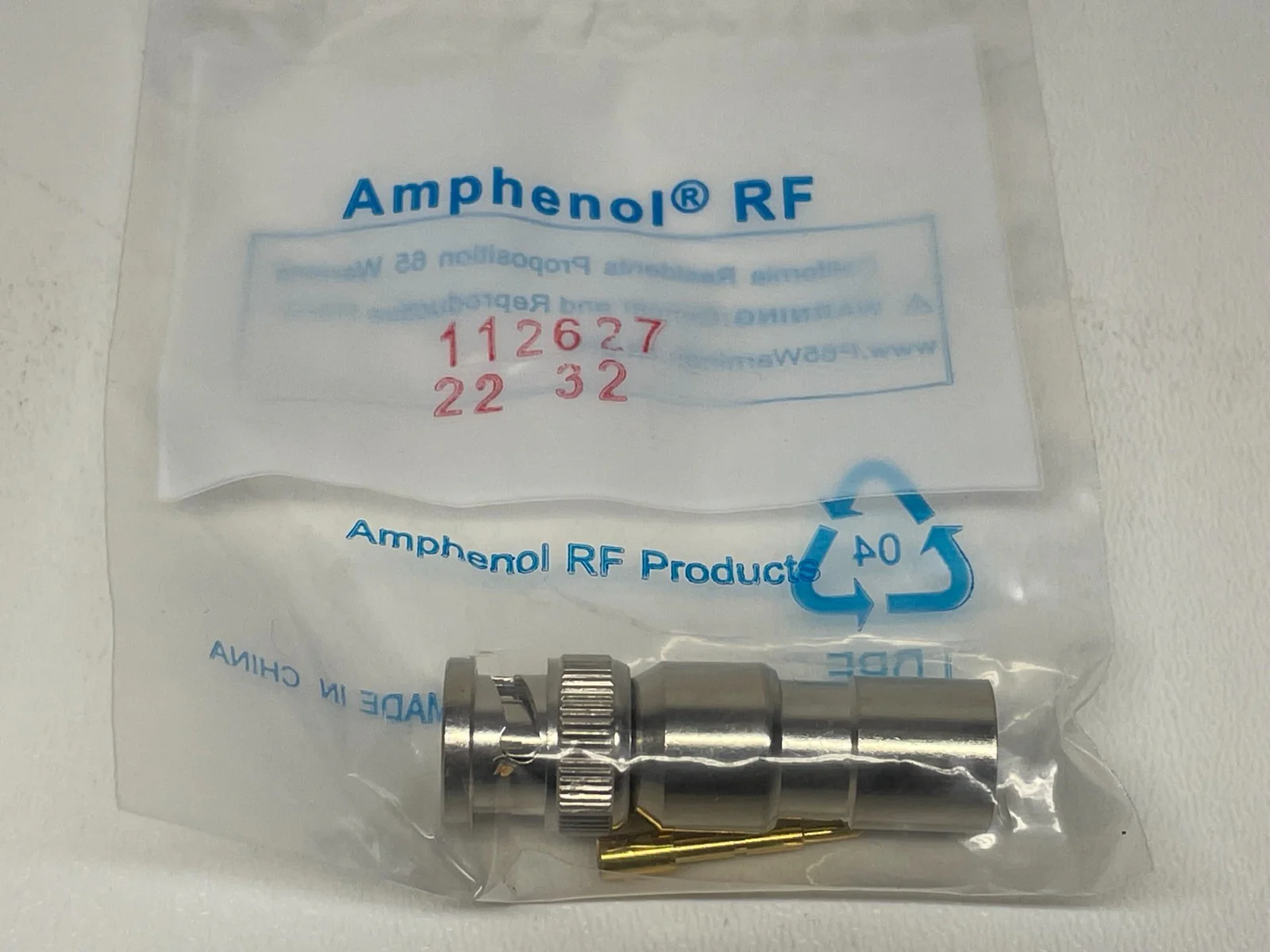 Amphenol 112627 BNC Straight Crimp Plug RG-8 RG-213 RG-225 50 Ohm LOT OF 10 - Image 3