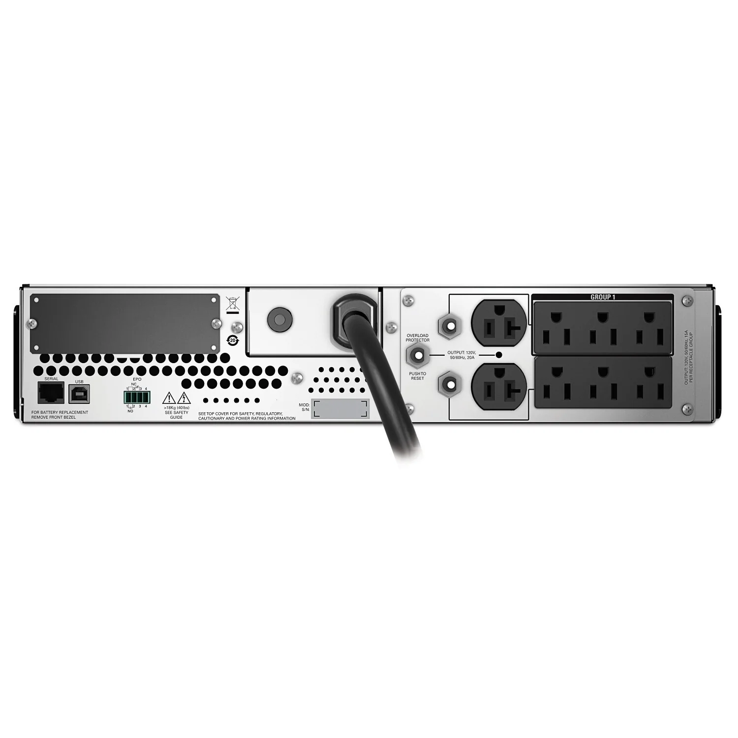 APC SMT2200R2X106 Smart-UPS 2200VA LCD RM 2U 120V W L5-20P, NEMA 5-20R outlets - Image 2