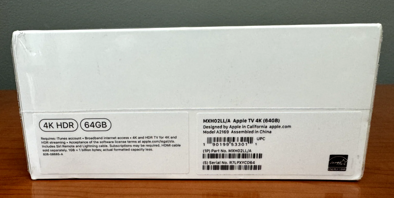 Apple TV 4K 64GB 4K HDR Wi-Fi Media Streaming Device 2nd Gen MXH02LL/A NEW - Image 3