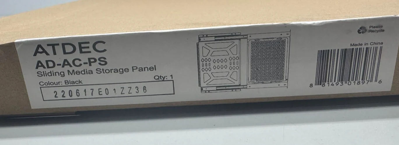 Atdec AD-AC-PS Media Storage Sliding Panel Universal Mounting Holes - Image 4