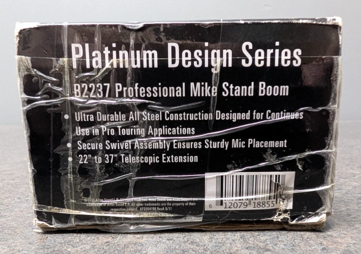 Atlas B2237 Platinum Design Series 37 inch Microphone Stand Boom - Image 2