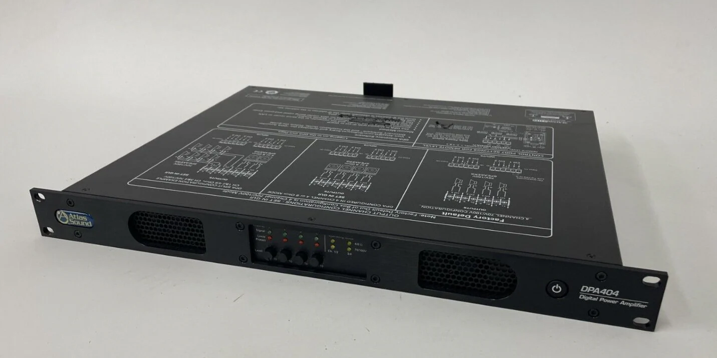 Atlas Sound DPA404 Networkable 400W 4-Channel Pro Audio Digital Power Amplifier
