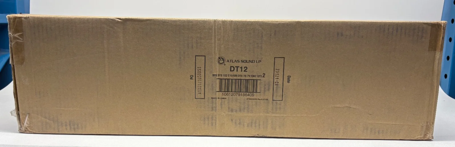 Atlas Sound DT12 Ceiling Speaker 1x2 / 8" Dual-Cone 70V/25V Transformer