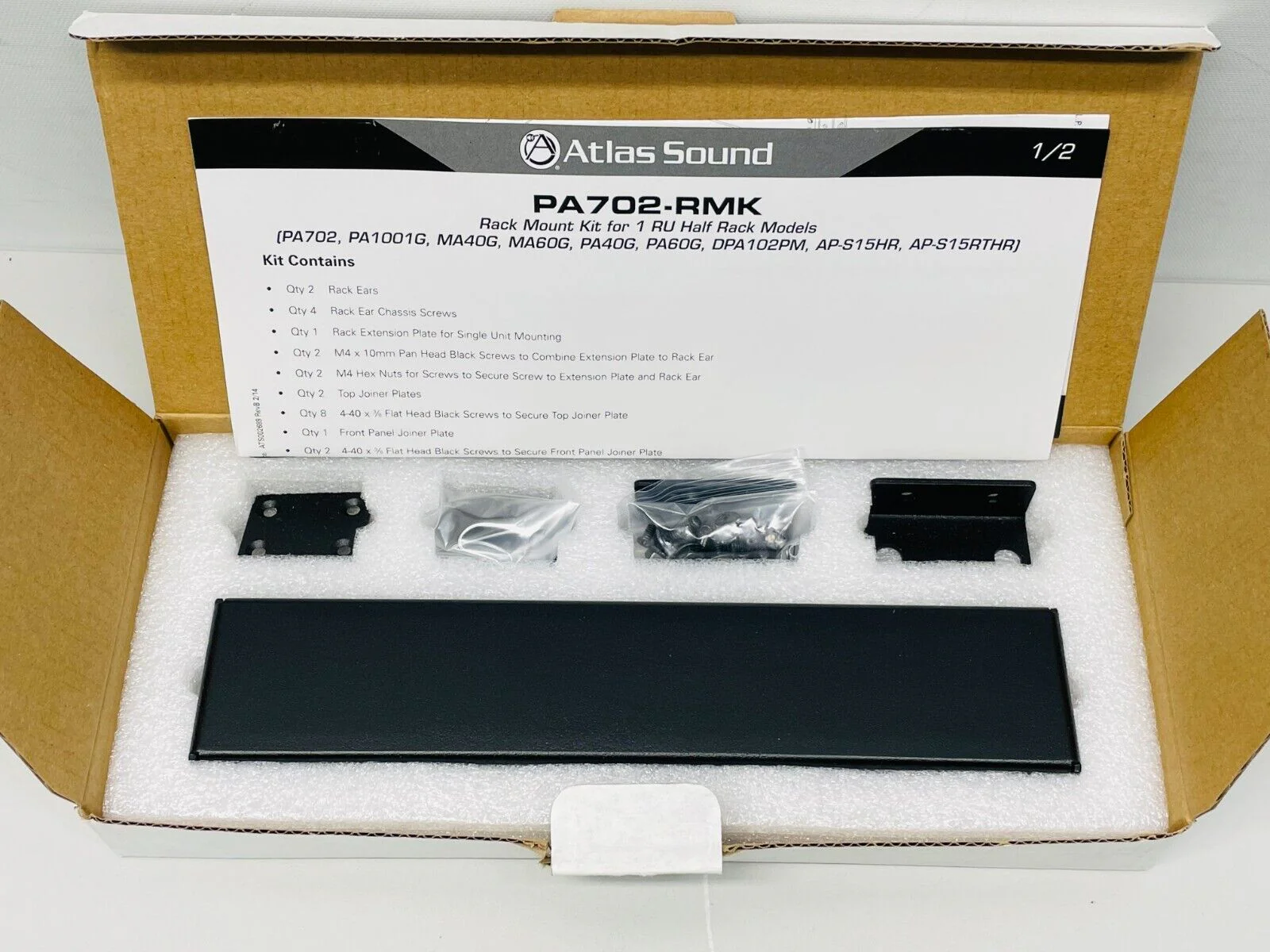 Atlas Sound LP PA702-RMK Rackmount Kit for PA702 Amplifier LOT OF 2 - Image 2