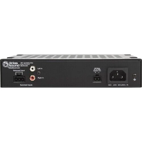 Atlas Sound PA60G 60W Single-Channel Power Amplifier with Global Power Supply - Image 5