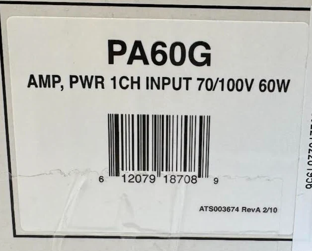 AtlasIED PA60G 60W Single-Channel Power Amplifier with Global Power Supply - Image 4
