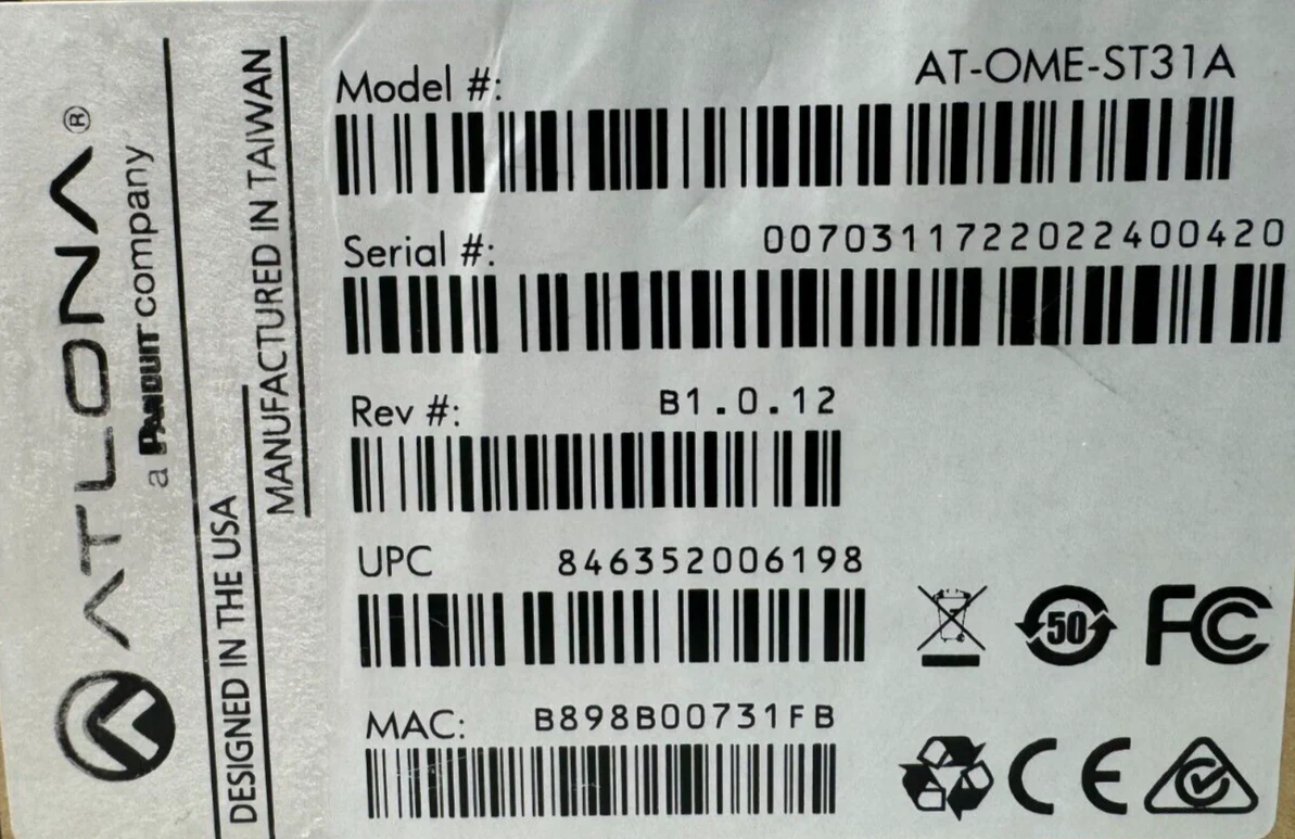 Atlona Technologies AT-OME-ST31A 3 Input Switcher / Transmitter USB-C HDMI - Image 5