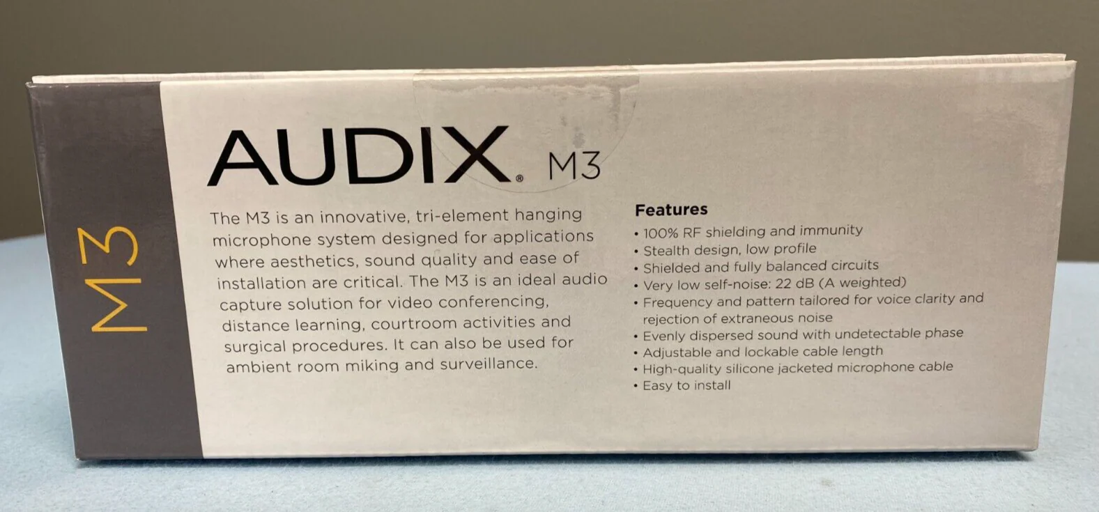 Audix M3W6 Tri-Element Hanging Ceiling Microphone with 6' Cable, White - Image 3