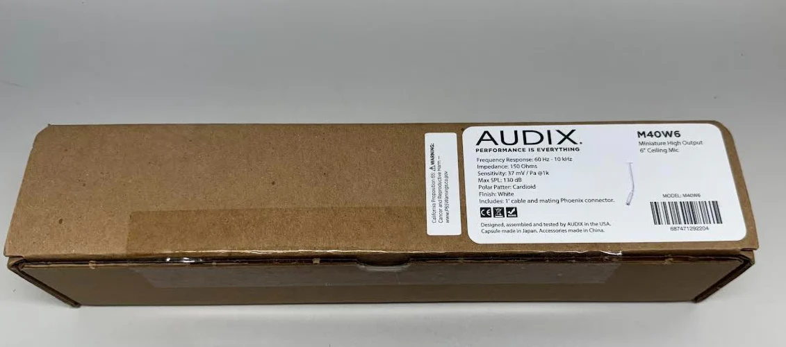 Audix M40W6 Miniature High-Output Cardioid Ceiling Microphone with 6" Gooseneck - Image 3