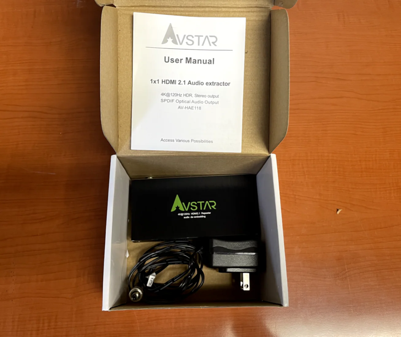 AvStar 1x1 HDMI 2.1 Audio Extractor 4K@120Hz HDR Stereo Output