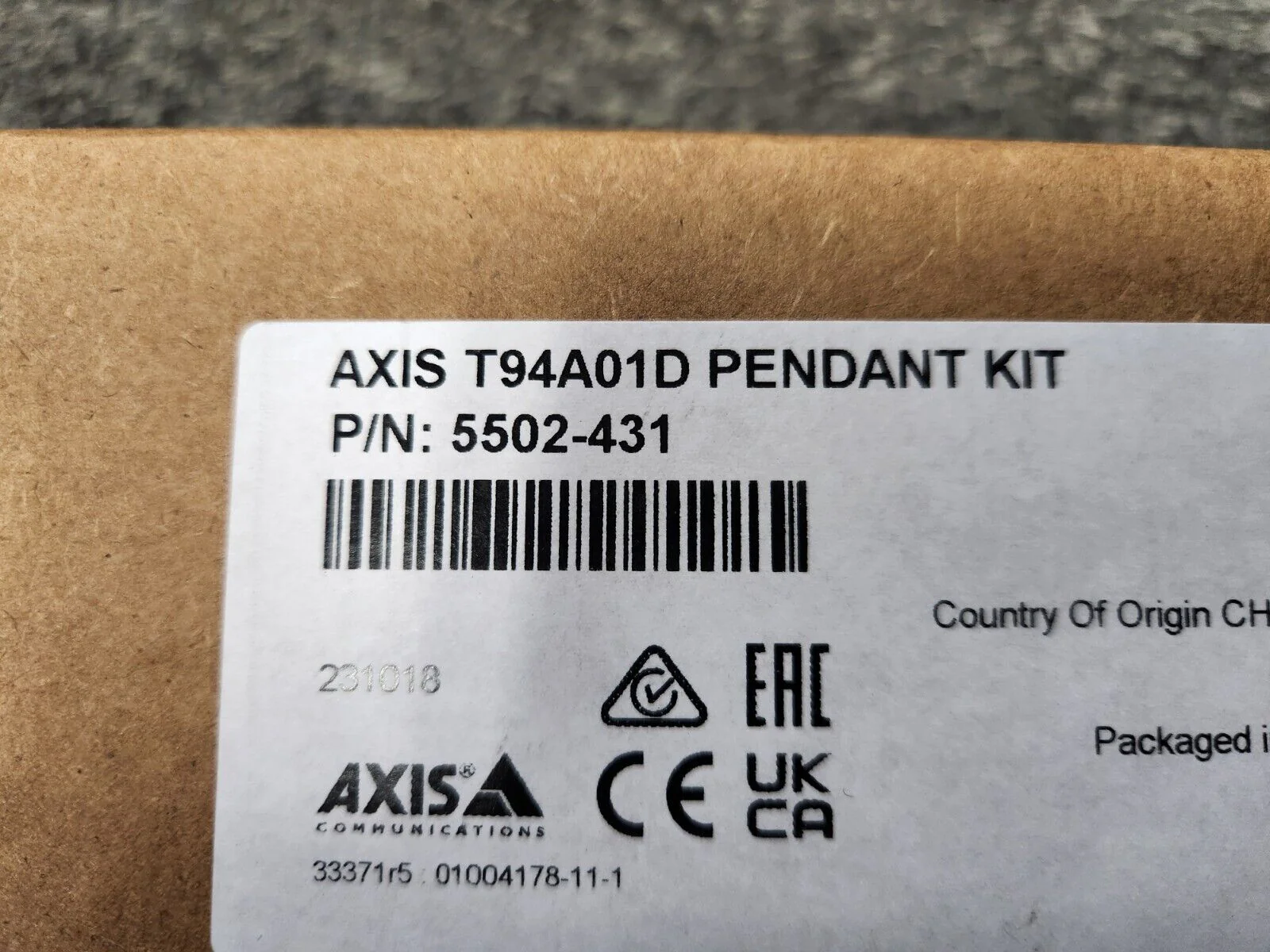 Axis Communications T94A01D Pendant Kit 5502-431 New Sealed Box - Image 5