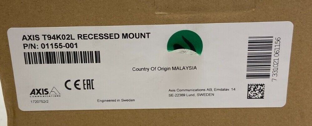Axis Communications T94K02L Recessed Mount / 01155-001 / Lot of 2 - Image 2