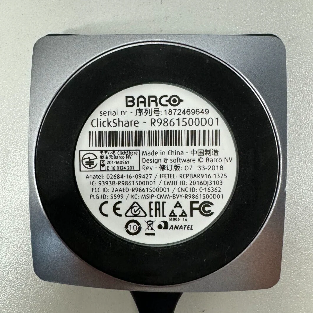 Barco R9861500D01 LOT OF 4 ClickShare Buttons w/ 1x ClickShare Tray R9861500T01 - Image 2