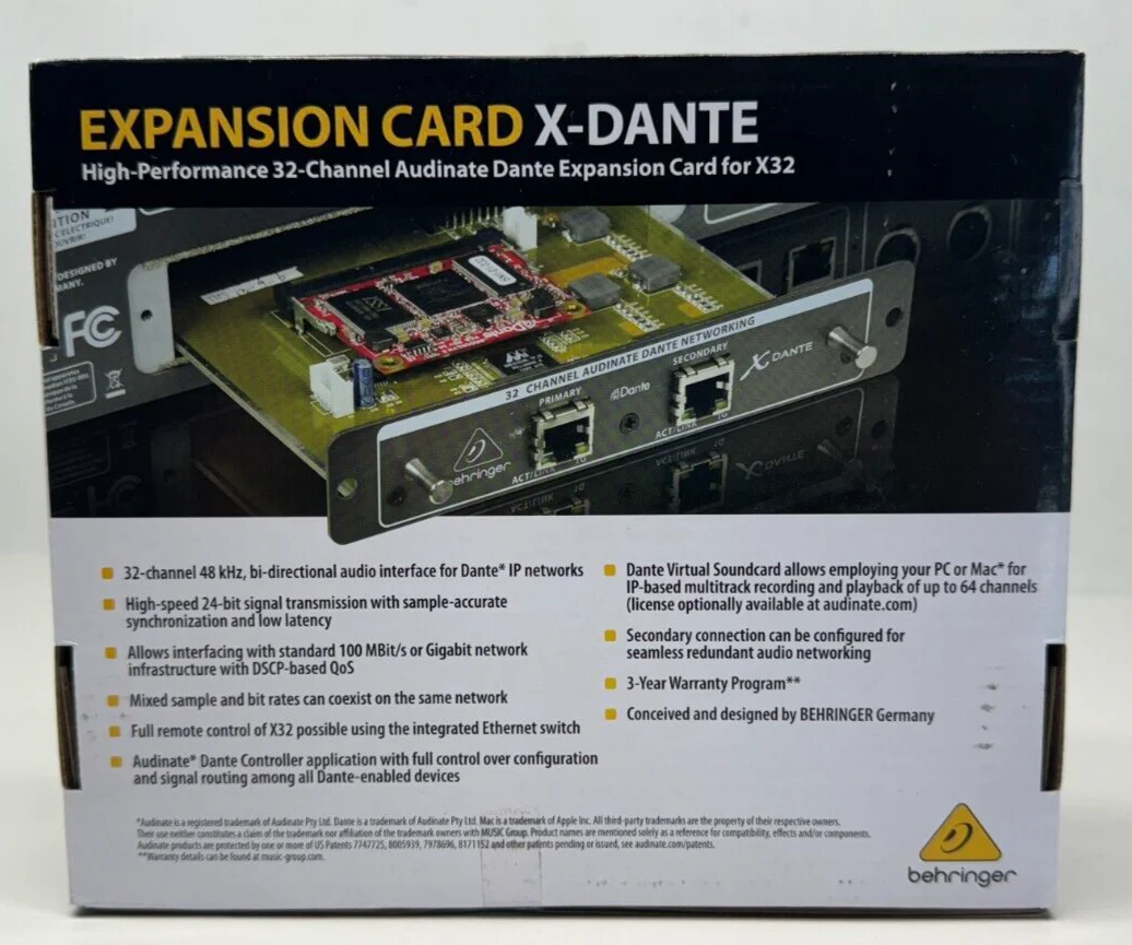 Behringer X-DANTE 32-channel Dante Expansion Card - Image 3