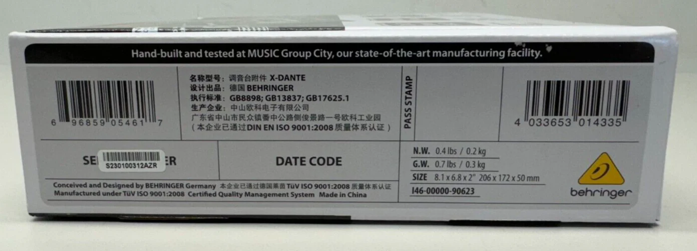 Behringer X-DANTE 32-channel Dante Expansion Card - Image 5