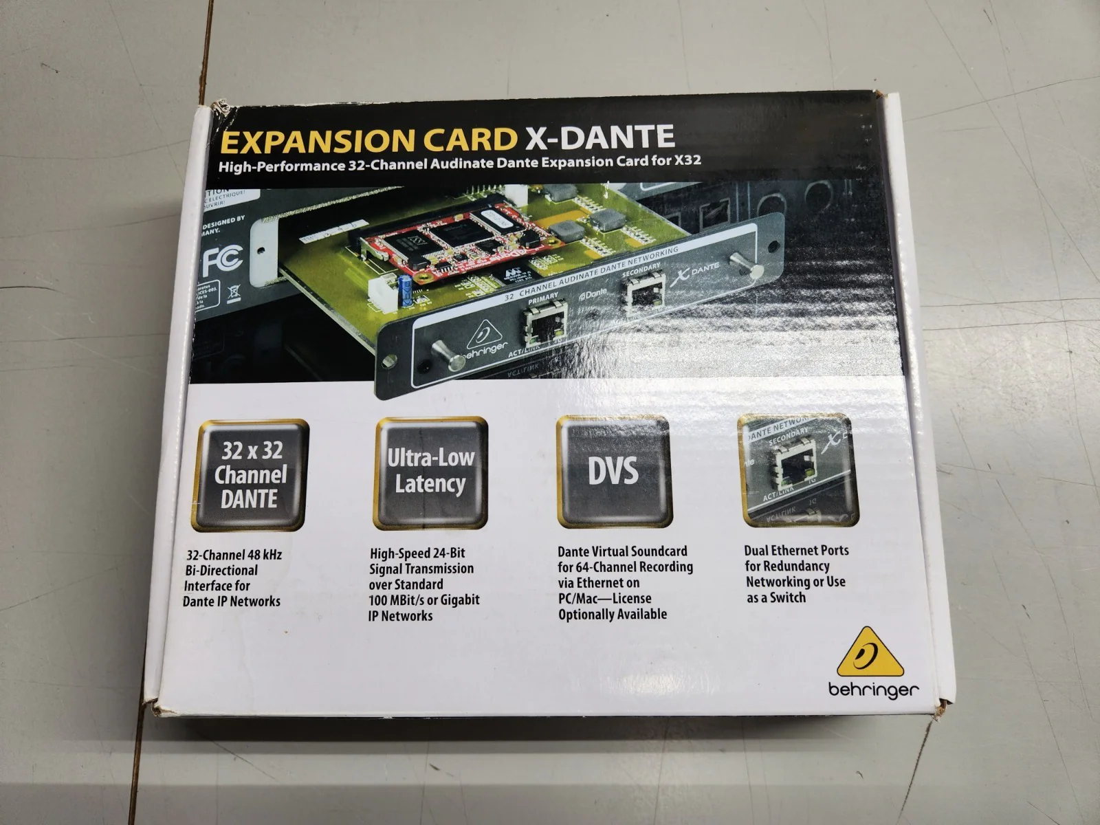 Behringer X-DANTE High-Performance 32-Channel Audinate Dante Expansion Card NOB