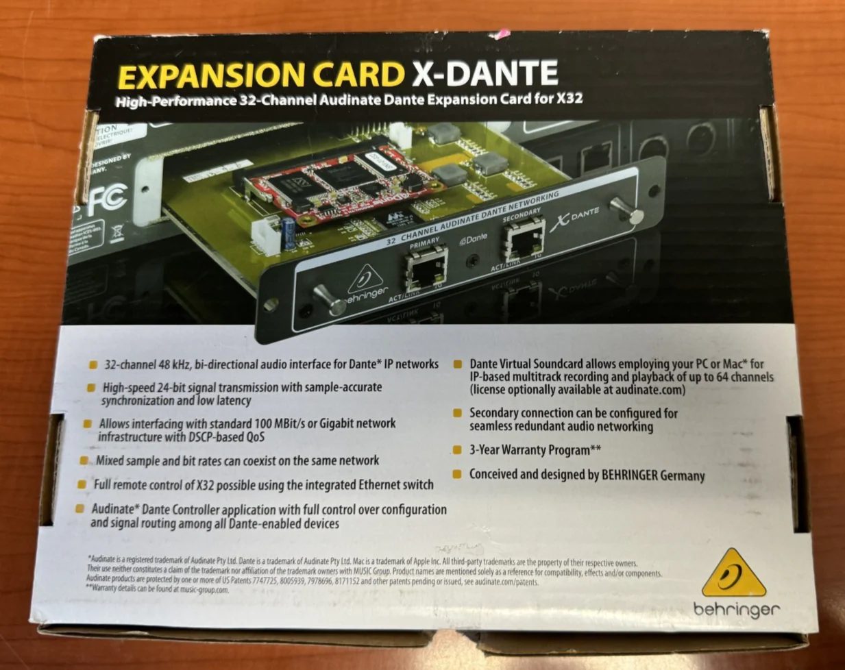 Behringer X-DANTE High-PerformNCE 32-Channel Audinate Dante Expansion Card - Image 2