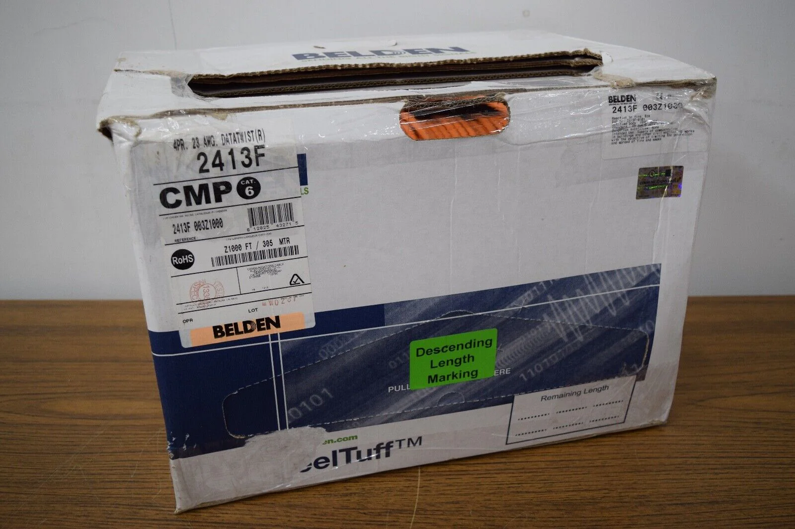 Belden 2413F 003Z1000 4PR 23AWG Datatwist (R) Cat 6 Cable 1000 FT. - Image 3