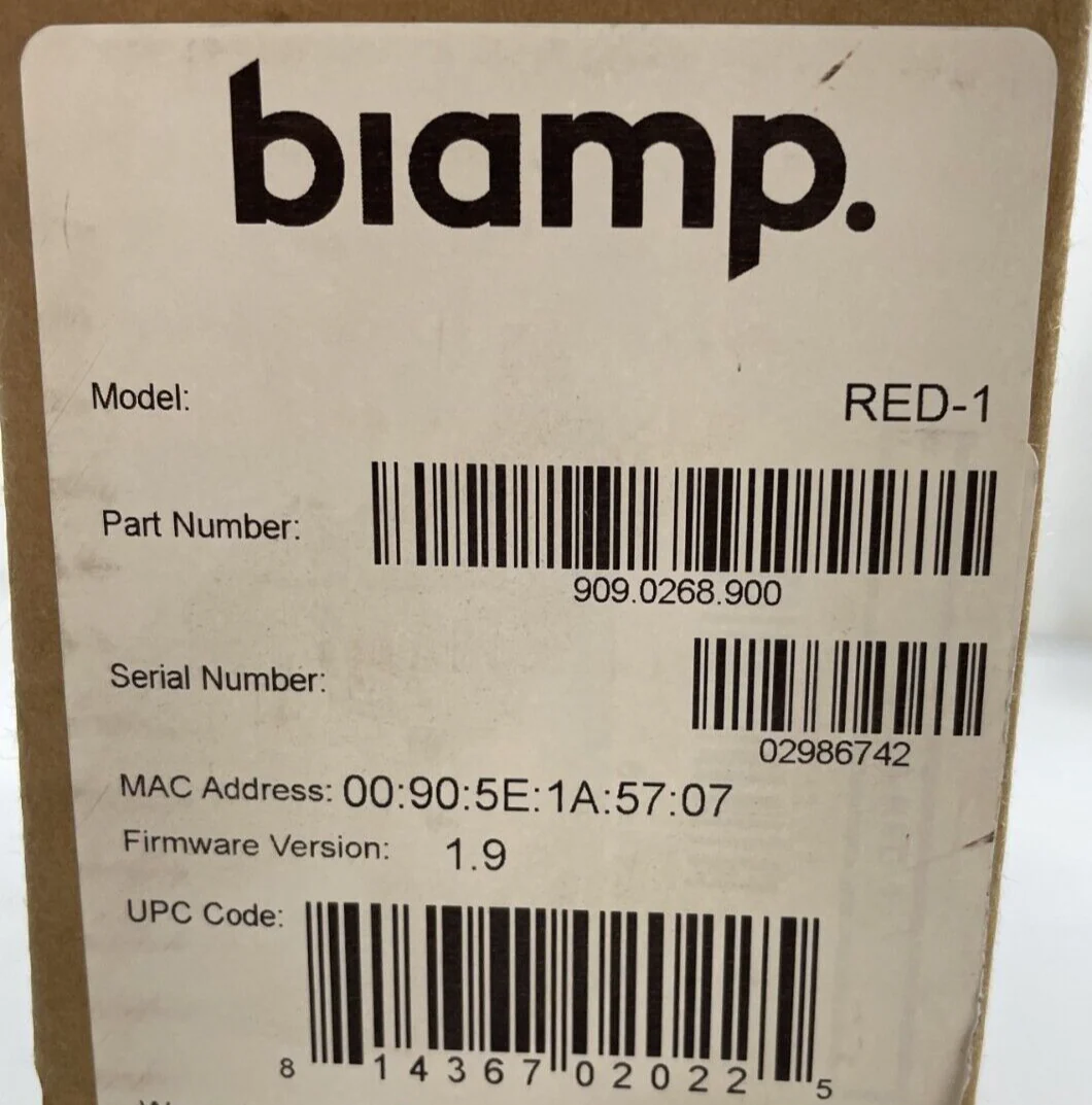 Biamp Audia / Nexia Red-1 Remote Interface Ethernet Device Control - Image 2