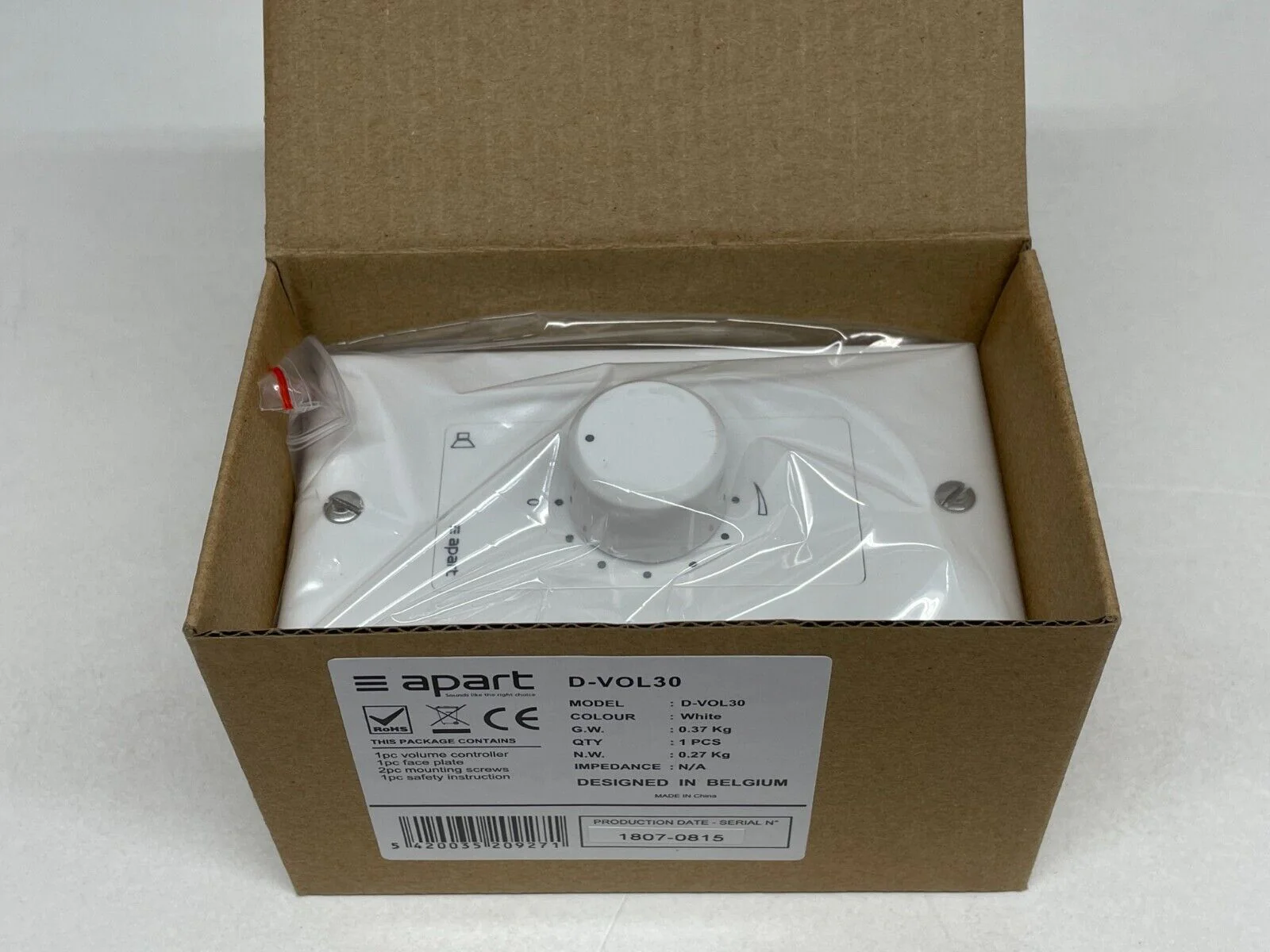 Biamp D-VOL30 Decora Style Volume Control (White) - LOT OF 10 - Image 3