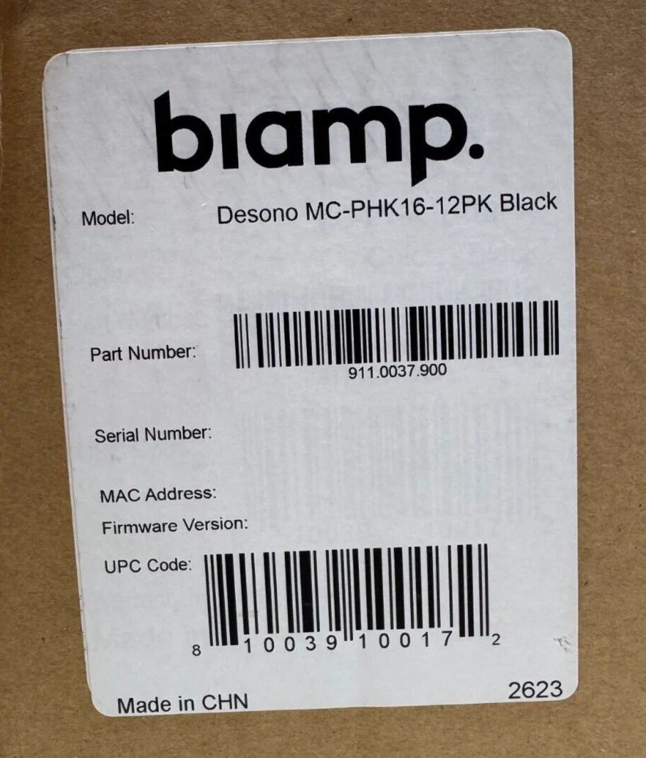 BIAMP Desono MC-PHK16-12PK Black Pendant Hang Kit, 16 FT, 12 pack, 911.0037.900 - Image 3