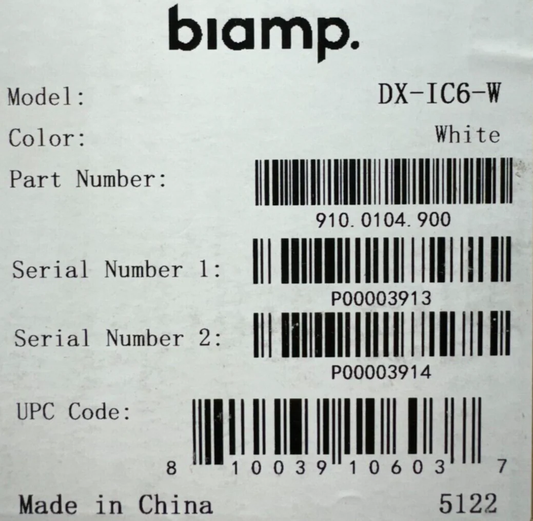 Biamp DX-1C6-W 6.5" 2-Way High Efficiency Ceiling Mount Loudspeaker - White Pair - Image 2