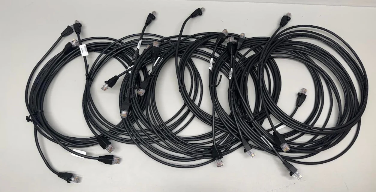 Biamp EasyConnect C5E-10-P Snagless CAT5e Plenum Cable LOT OF 9 - Image 2