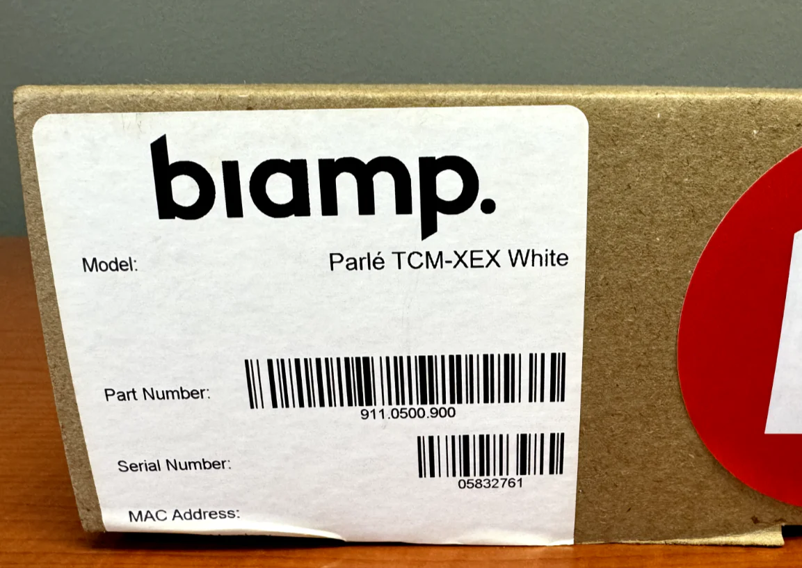 Biamp Parle TCM-XEX White Low Profile Beamtracking Ceiling Microphone - Image 2
