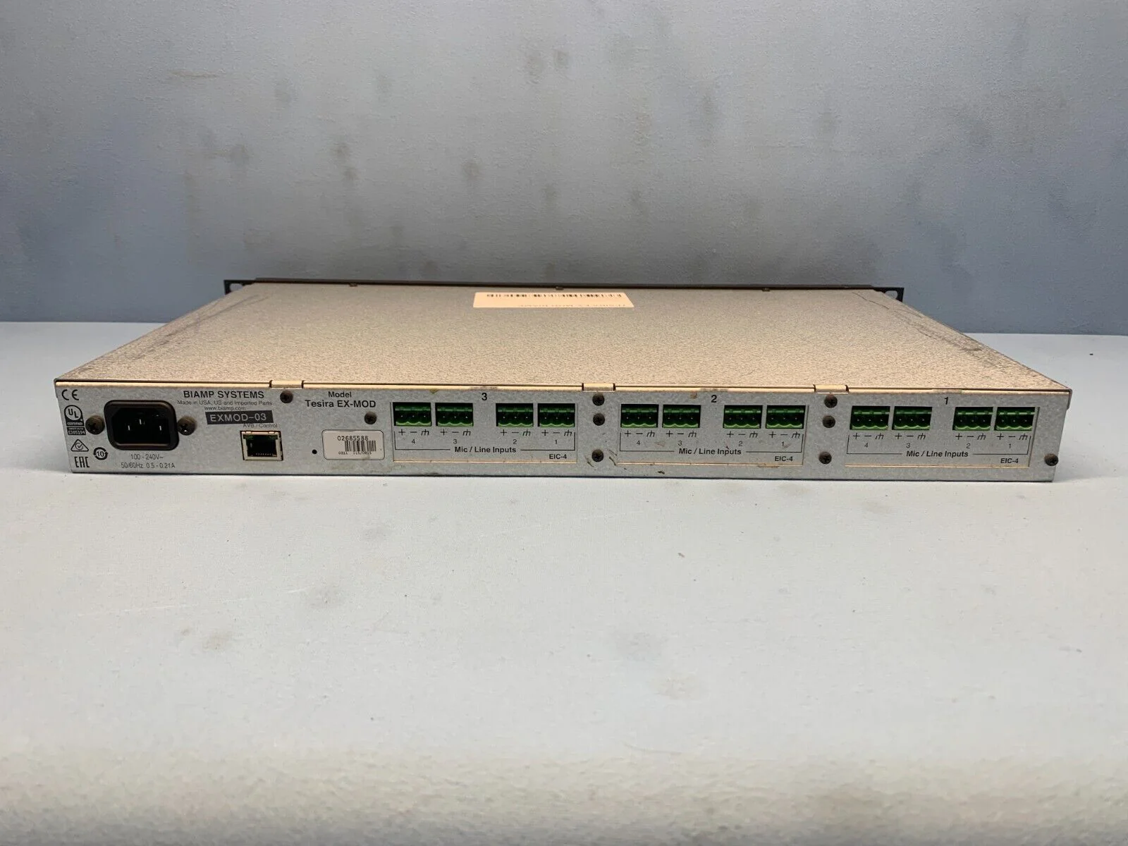 Biamp Systems Tesira EX-MOD (EIC-4) 12-Channel Mic/Line Input Modular Expander - Image 3