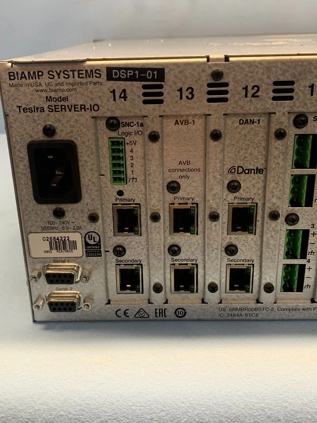 Biamp Systems Tesira SERVER-IO Digital Network Server/Signal Processor w/ Dante - Image 4