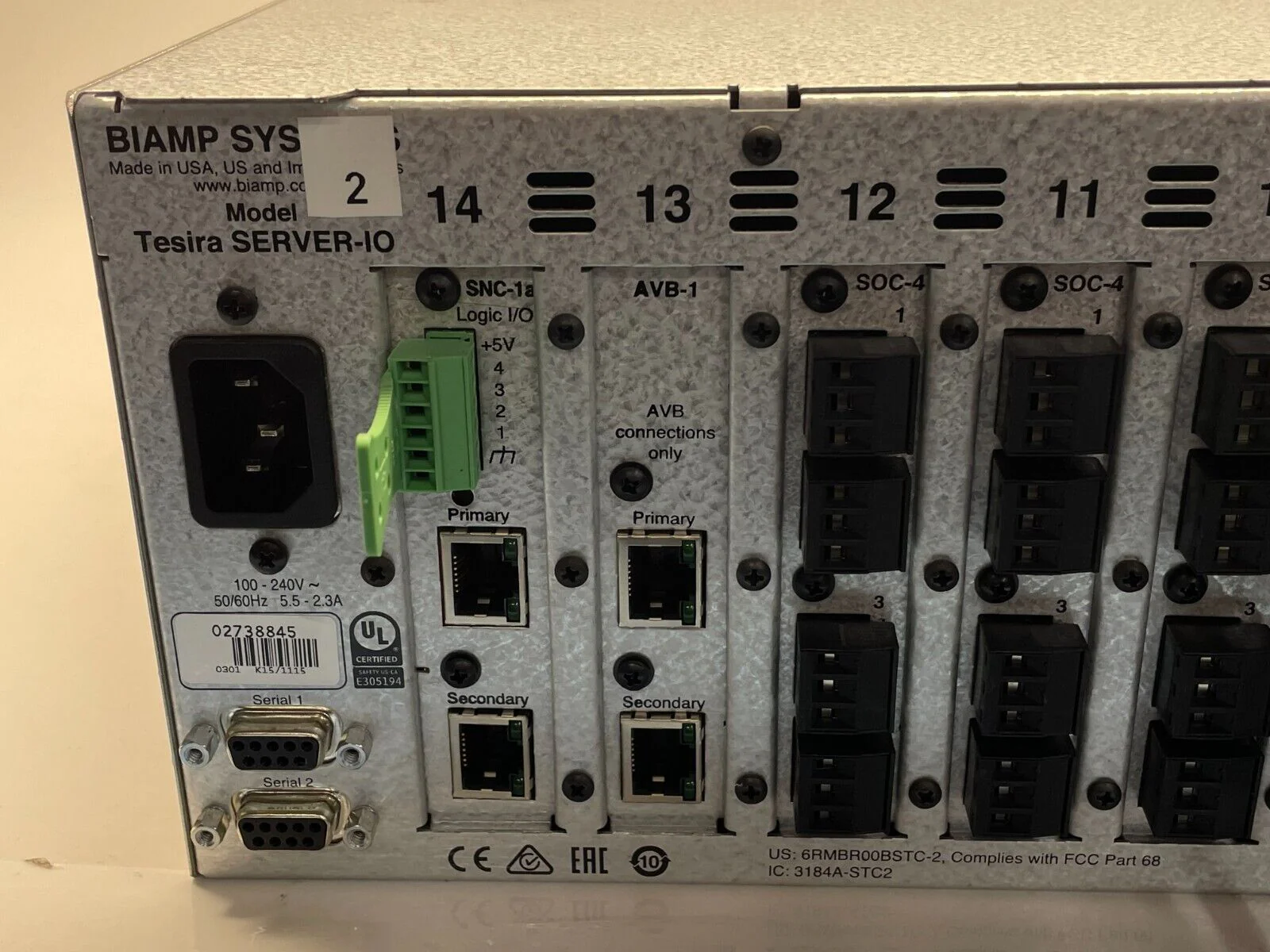Biamp Systems Tesira SERVER-IO Digital Network Signal Processor DSP w/ 14 Cards - Image 6