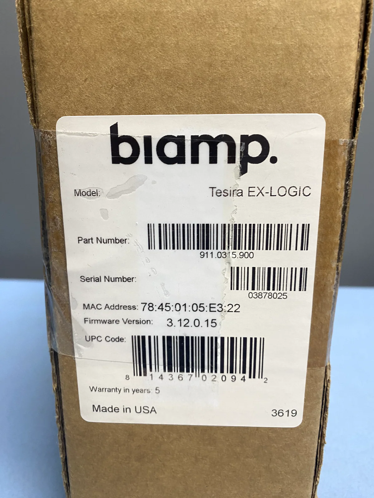 Biamp Tesira EX-LOGIC Controller Half-Rack Logic Box 911.0315.900 - Image 3