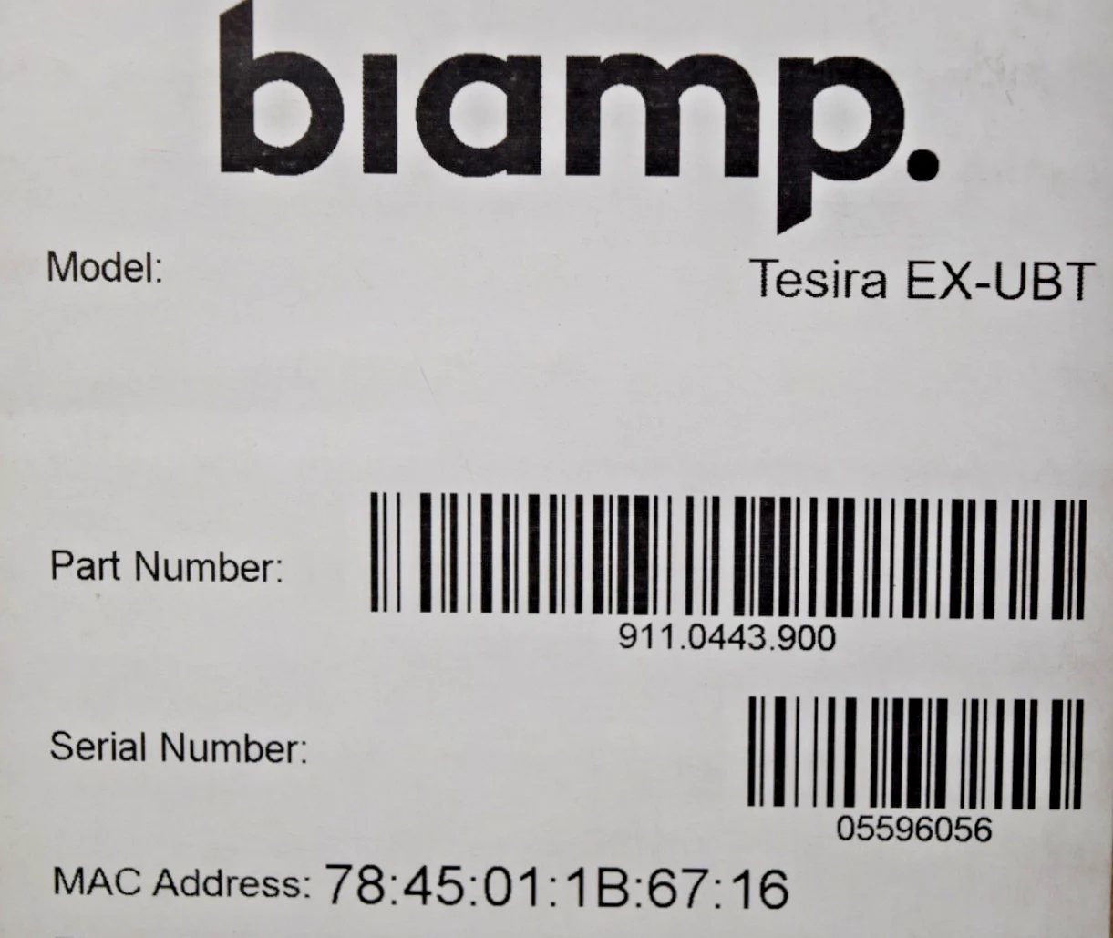 Biamp Tesira EX-UBT PoE AVB/USB expander with Bluetooth wireless technology - Image 2