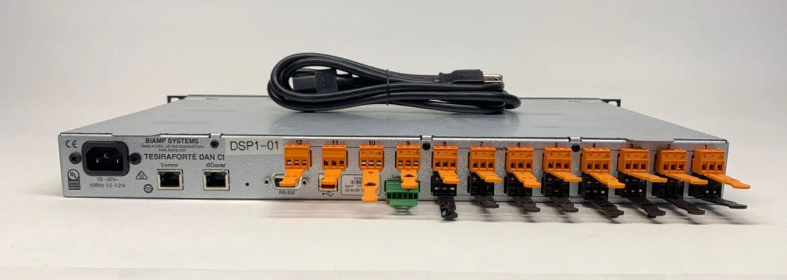 Biamp Tesira Forte Dan CI Fixed I/O DSP with 12 analog inputs, 8 analog outputs - Image 2