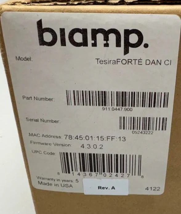 Biamp Tesira FORTE DAN VI Digital Audio Processor DSP with Dante - Image 2