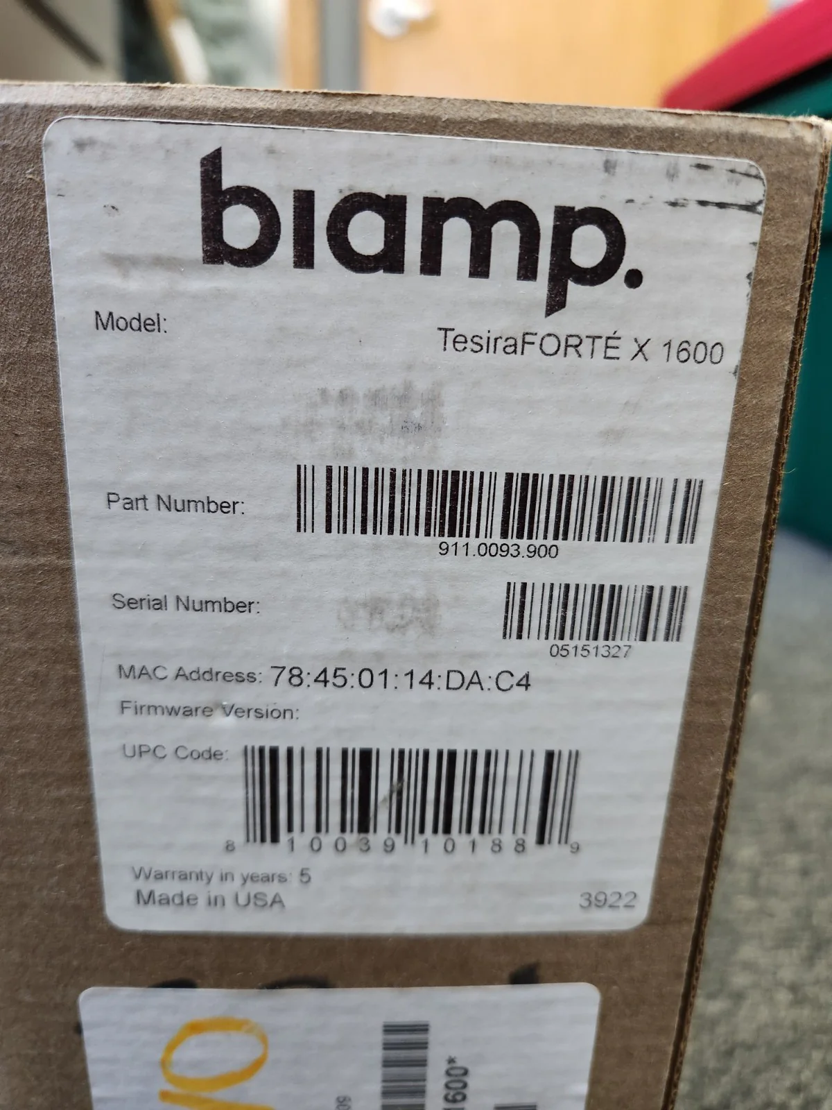 Biamp Tesira FORTE X 1600 Meeting Room DSP 16 Channel AEC AVB Dante VoIP PoE+ I5 - Image 4