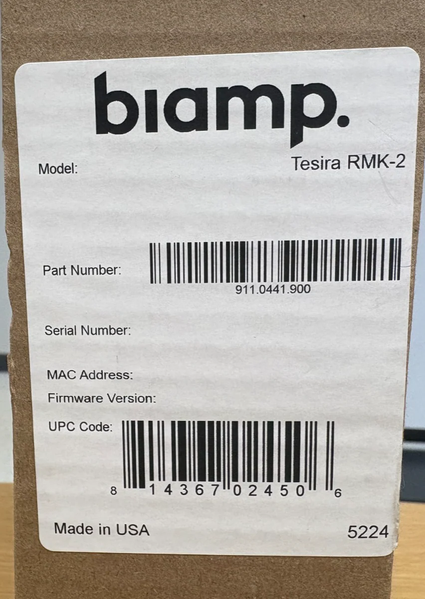 Biamp Tesira RMK-2