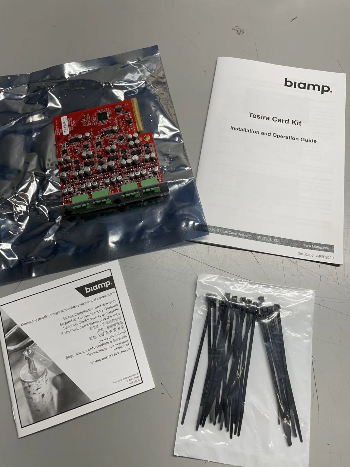 Biamp Tesira SIC-4 Card Kit 4-Channel Mic/Line Modular Input Module 909.0325.900