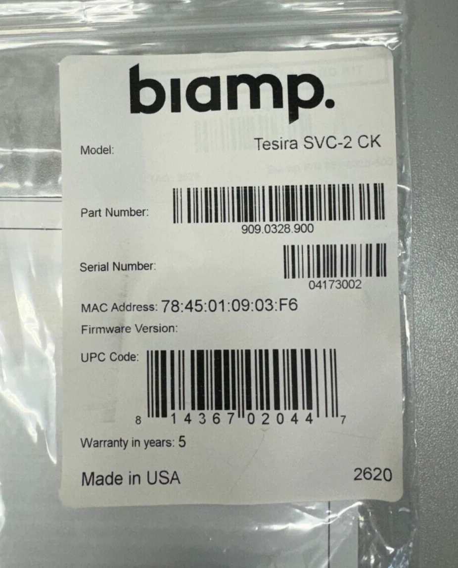 Biamp Tesira SVC-2 CK (Card Kit) 2-line Modular VOIP Interface Card 909.0328.900 - Image 2