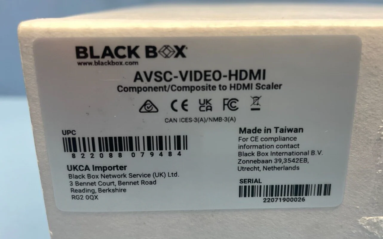 Black Box AVSC-VIDEO-HDMI Component/Composite to HDMI Scaler/Converter w/ Audio - Image 2