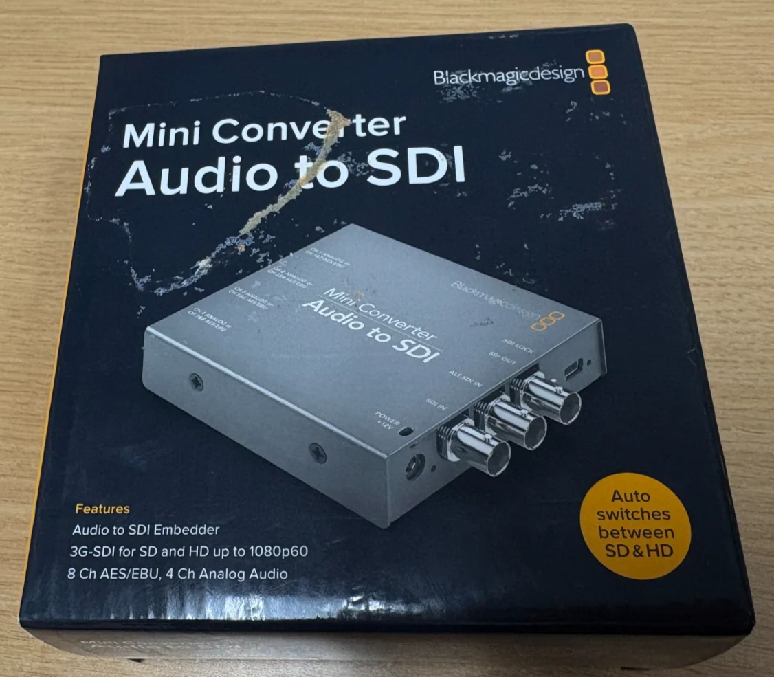 Blackmagic Design Mini Converter Audio to SDI 2 (P/N: CONVMCAUDS2)
