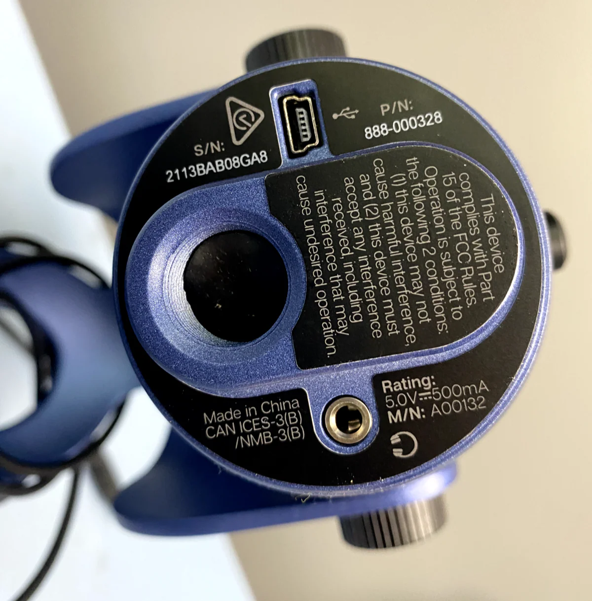 Blue Yeti USB Condenser Microphone 888-000141 Midnight Blue - Image 3