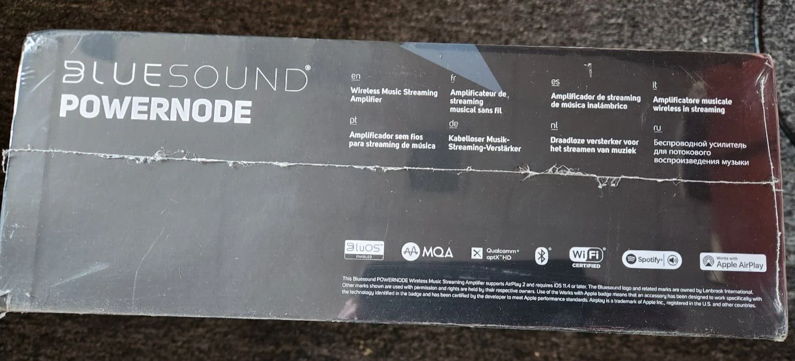 Bluesound Powernode Wireless Hi-Res Music Streamer w/40W/Ch Amp-White, NEW - Image 2