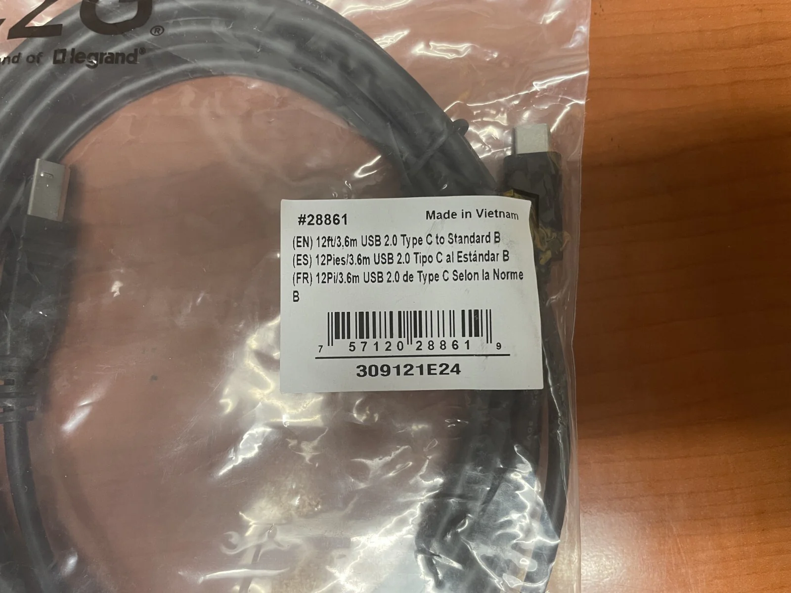 C2G 12ft/3.6m USB 2.0 Type C to Standard B #28861 Lot of 2 - Image 3