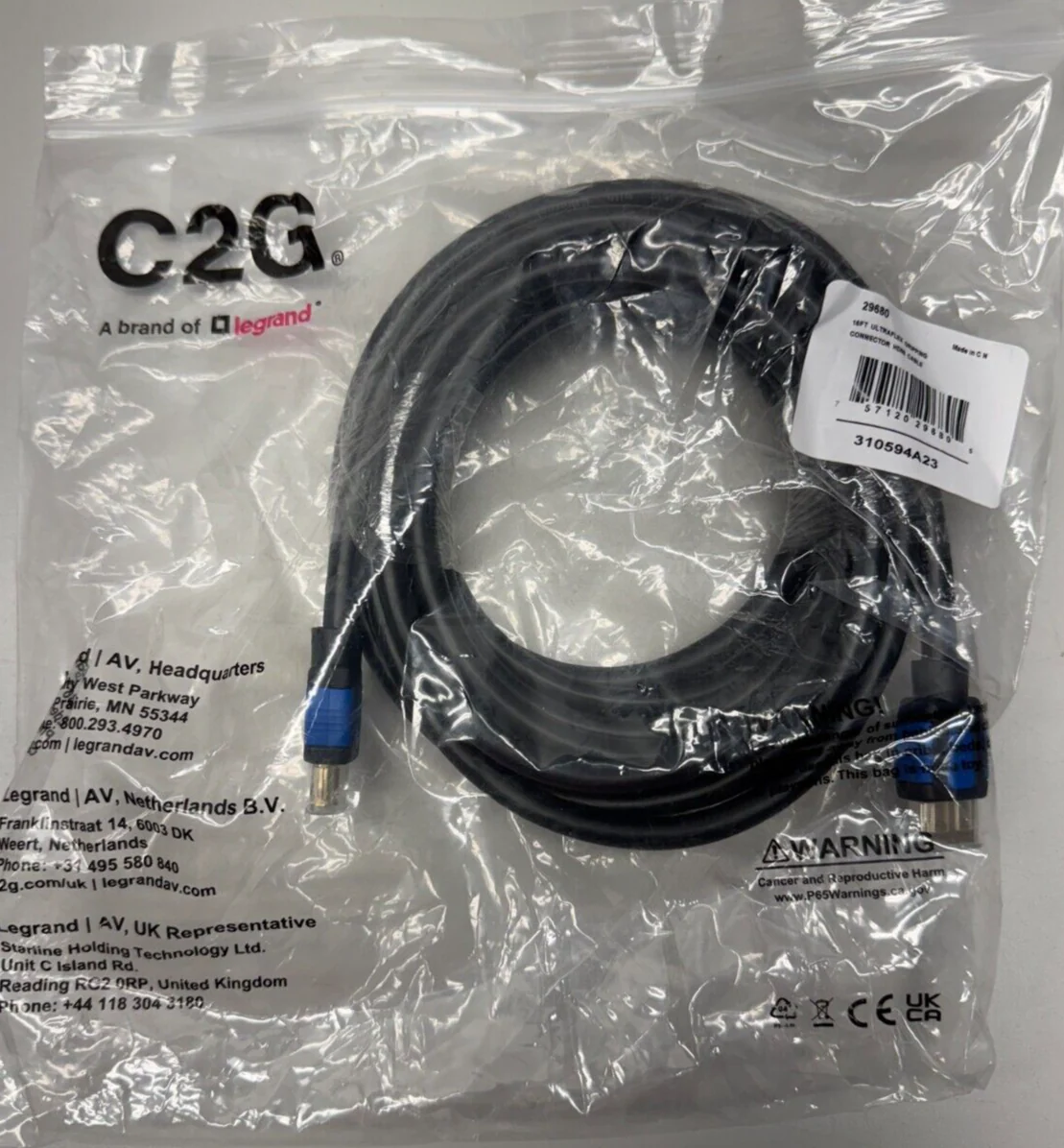 C2G 29680 15ft (4.6m) High Speed HDMI w/ Grip Connectors - 4K 60Hz (LOT OF 4) - Image 2