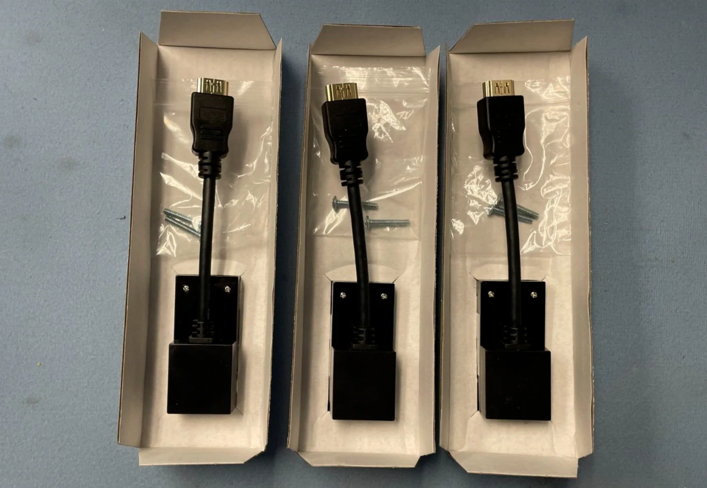 C2G 41042 HDMI Decora Passthrough Wall Plate Aluminum New in Box STP Lot of 3 - Image 2