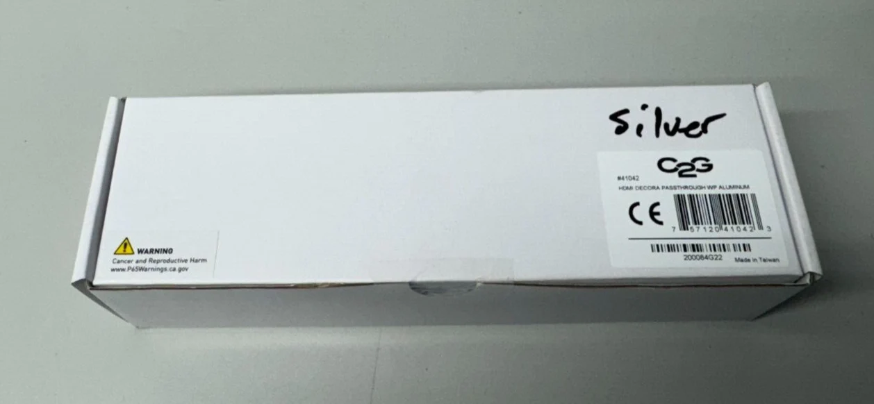 C2G 41042 HDMI Pass Through Wall Plate - Aluminum