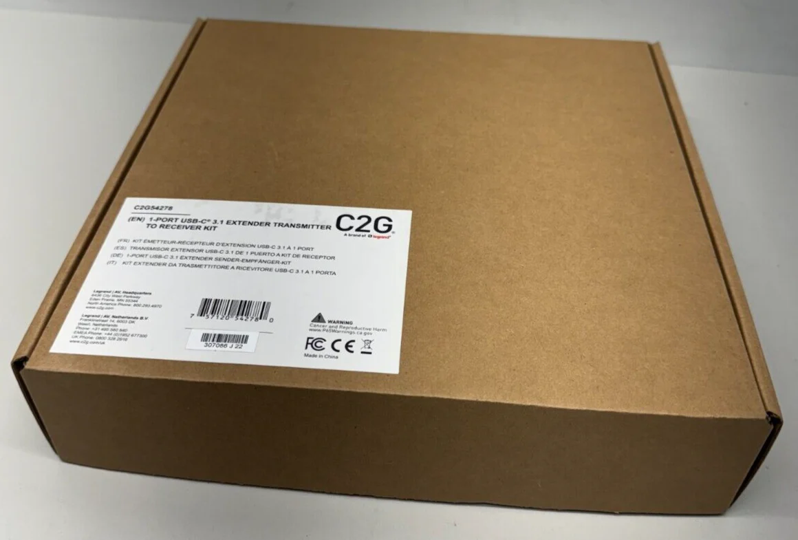 C2G C2G54278 1-Port USB C Extender Transmitter to Receiver Kit - USB 3.2 Gen 1 - Image 2