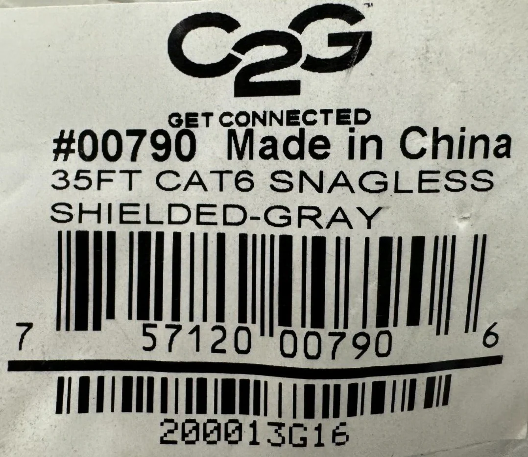 C2G CABLE-00790 35ft (10.7m) Cat6 Shielded (STP) Ethernet Network Patch LOT OF 3 - Image 3