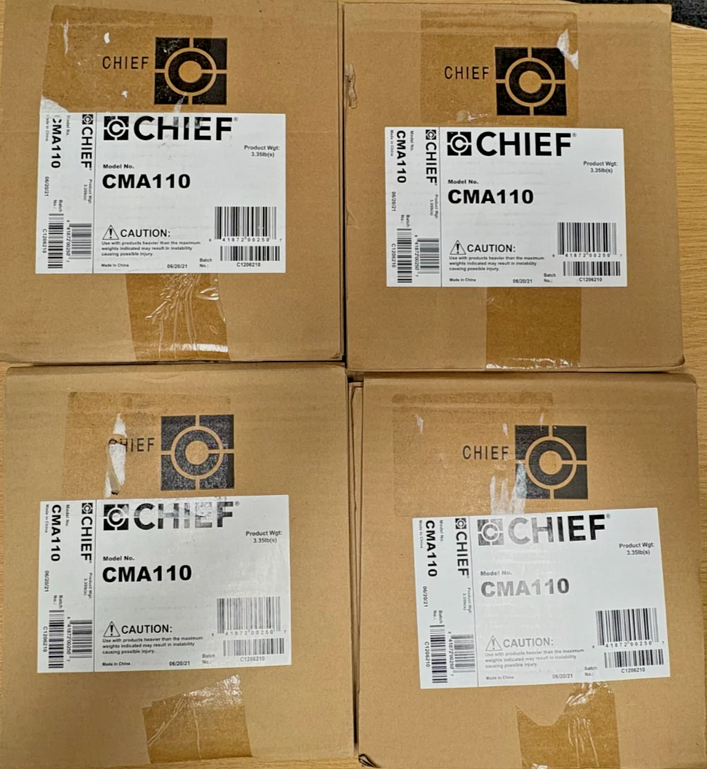 Chief CMA110 8x8" Ceiling Plate Black (LOT OF 4) - Image 2
